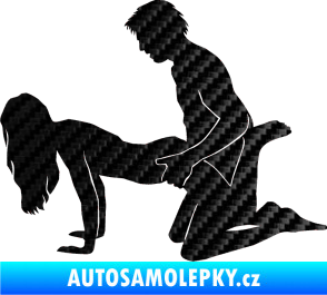 Samolepka Sexy siluety 030 3D karbon černý