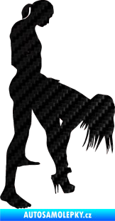 Samolepka Sexy siluety 032 3D karbon černý
