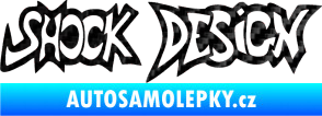 Samolepka Shock design 3D karbon černý