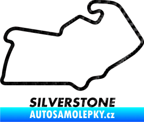 Samolepka Okruh Silverstone 3D karbon černý