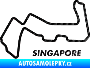 Samolepka Okruh Singapore 3D karbon černý