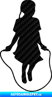 Samolepka Skákání přes švihadlo 004 pravá skipping rope 3D karbon černý