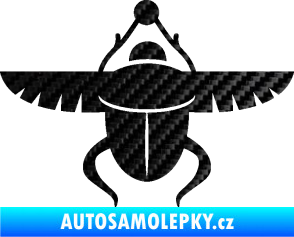 Samolepka Skarab - brouk vruboun 001 egyptský symbol 3D karbon černý
