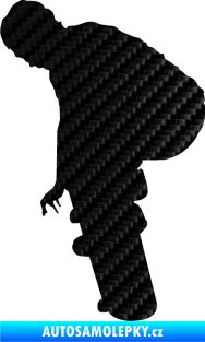 Samolepka Skateboard 003 levá 3D karbon černý