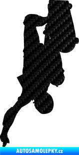 Samolepka Skateboard 010 pravá 3D karbon černý