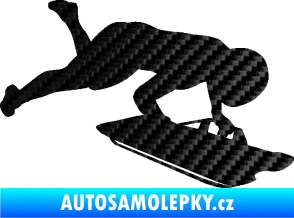 Samolepka Skeleton 002 pravá 3D karbon černý