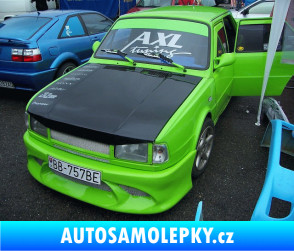Samolepka Škoda 105, 120 - přední 3D karbon černý