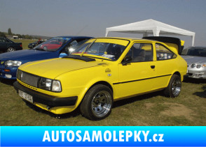 Samolepka Škoda Rapid - přední 3D karbon černý