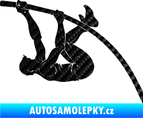 Samolepka Skok o tyči 001 levá atletika 3D karbon černý