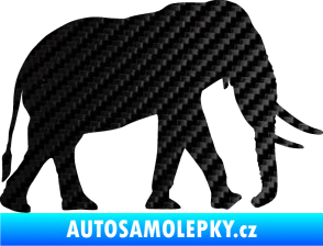 Samolepka Slon 002 pravá 3D karbon černý