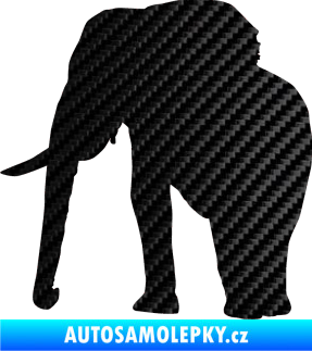 Samolepka Slon 007 levá 3D karbon černý