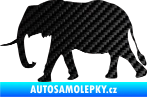 Samolepka Slon 014 levá 3D karbon černý