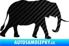 Samolepka Slon 014 pravá 3D karbon černý