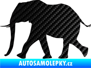 Samolepka Slon 015 levá 3D karbon černý