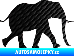 Samolepka Slon 015 pravá 3D karbon černý