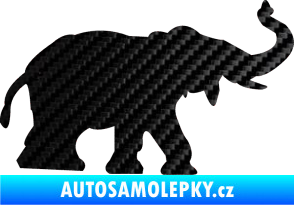 Samolepka Slon 021 pravá 3D karbon černý