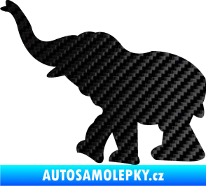 Samolepka Slon 022 levá 3D karbon černý