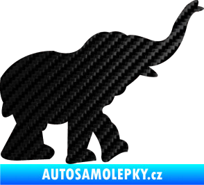 Samolepka Slon 022 pravá 3D karbon černý
