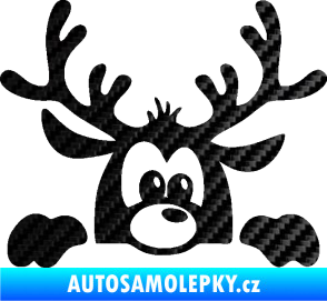 Samolepka Sob 002 pravá vykukuje 3D karbon černý
