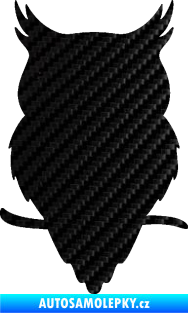 Samolepka Sova 001 levá 3D karbon černý