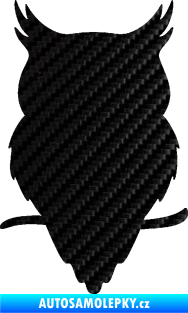 Samolepka Sova 001 pravá 3D karbon černý