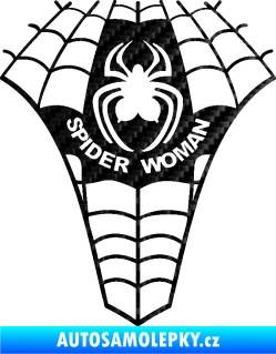 Samolepka Spider woman pavoučí žena 3D karbon černý