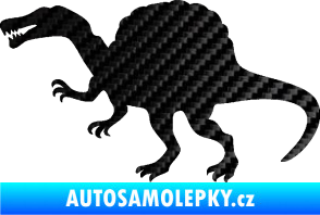 Samolepka Spinosaurus 001 levá 3D karbon černý