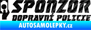 Samolepka Sponzor dopravní policie 004 3D karbon černý