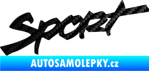 Samolepka Sport 001 3D karbon černý