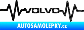 Samolepka Srdeční tep 020 volvo 3D karbon černý