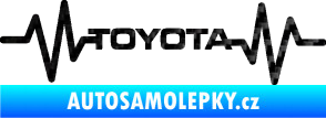 Samolepka Srdeční tep 022 toyota 3D karbon černý