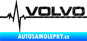 Samolepka Srdeční tep 037 pravá Volvo 3D karbon černý