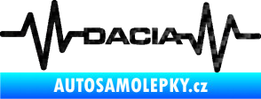 Samolepka Srdeční tep 044 levá Dacia 3D karbon černý