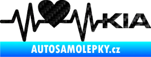 Samolepka Srdeční tep 048 pravá Kia 3D karbon černý