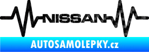 Samolepka Srdeční tep 051 Nissan 3D karbon černý