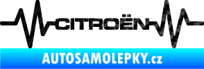 Samolepka Srdeční tep 057 Citroen 3D karbon černý