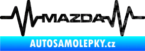 Samolepka Srdeční tep 059 Mazda 3D karbon černý