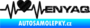 Samolepka Srdeční tep 062 pravá Enyaq 3D karbon černý