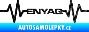 Samolepka Srdeční tep 063 Enyaq 3D karbon černý
