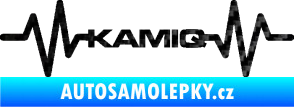 Samolepka Srdeční tep 067 Kamiq 3D karbon černý