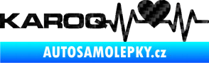 Samolepka Srdeční tep 068 levá Karoq 3D karbon černý