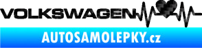 Samolepka Srdeční tep 078 levá Volkswagen 3D karbon černý