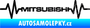 Samolepka Srdeční tep 083 Mitsubishi 3D karbon černý