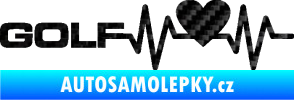 Samolepka Srdeční tep 084 levá Volkswagen Golf 3D karbon černý