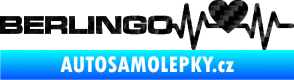 Samolepka Srdeční tep 092 levá Berlingo Citroen 3D karbon černý