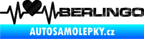 Samolepka Srdeční tep 092 pravá Berlingo Citroen 3D karbon černý