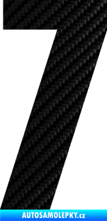 Samolepka Startovní číslo 7 typ 2    3D karbon černý
