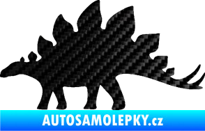 Samolepka Stegosaurus 001 levá 3D karbon černý