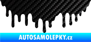 Samolepka Stékající skvrna 007 levá 3D karbon černý