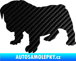 Samolepka Štěňátko 004 levá francouzský buldoček 3D karbon černý